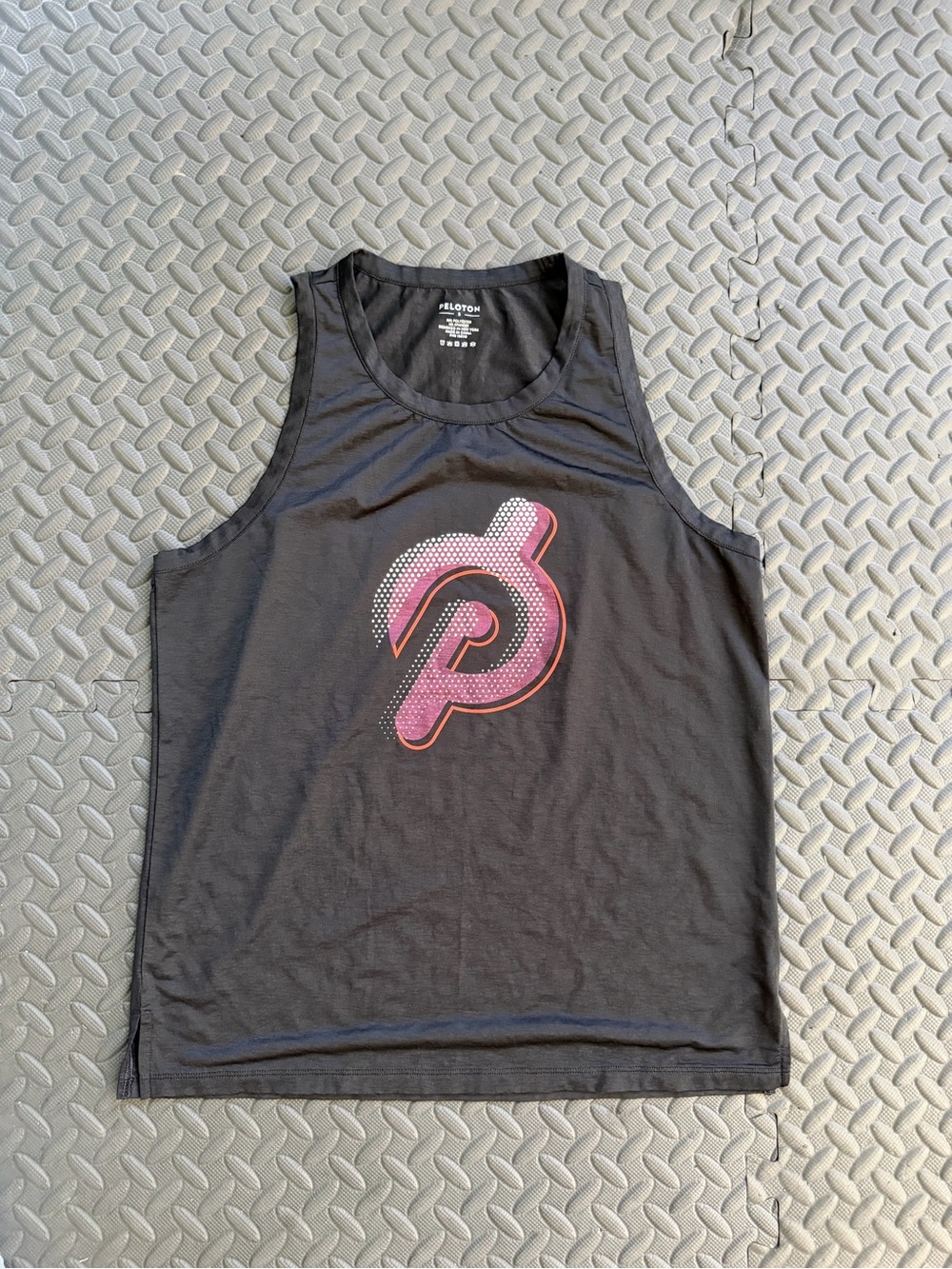 Peloton Black Logo Scoop Neck Tank